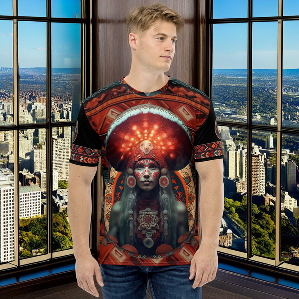 All Over T-Shirt showcasing Amanita muscaria design from Amanita Collection.